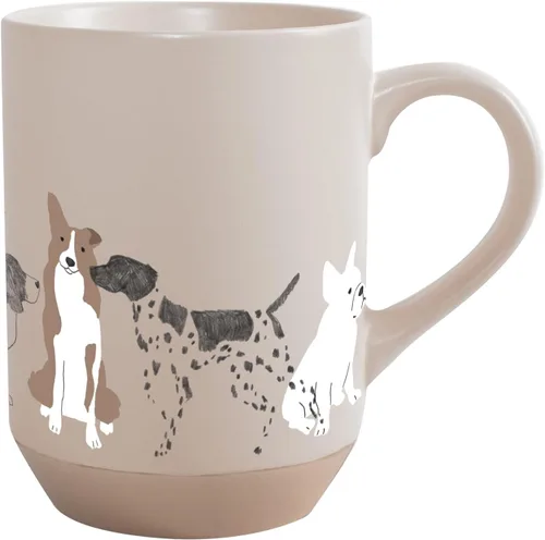 Miniatura 7 de Fringe Studio Celestial Dog - Taza de cerámica para perro, 12 onzas líquidas, azul marino, 429017 Perro celestial
