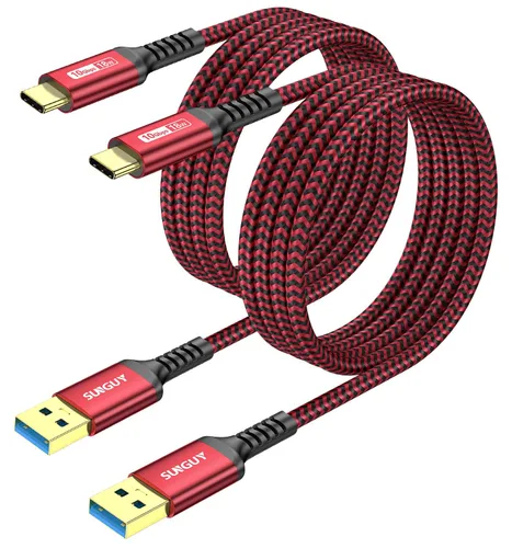 Miniatura 17 de SUNGUY Cable USB C para Android Auto de 10 Gbps, 1.5 pies 3A USB 3.1 Gen 2, carga rápida y transferencia de datos, cable USB C CarPlay, compatible