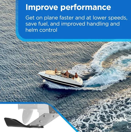 Miniatura 4 de Hydro-Shield Estabilizador de barco Hydrofoil - Escudo montado en esquivador para motores con soporte de montaje de grado marino - Disponible en 4