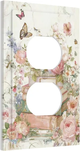 Miniatura 48 de Cubierta de Interruptor de Luz de Estilo Boho Vintage de los 70 Sol Arcoíris Champiñón Floral Rocker Individual 1 Gang Cubierta de Enchufe