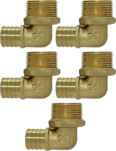 Miniatura 10 de XFITTING Crimpado de púas 1 en Pex X 1 en codo roscado macho, 2 piezas