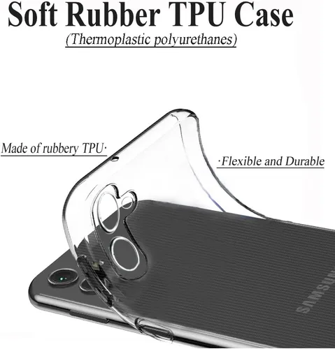 Miniatura 4 de Unov Funda diseñada para Galaxy A06 4G, funda transparente con [patrón antideslizante en relieve], protección delgada a prueba de golpes
