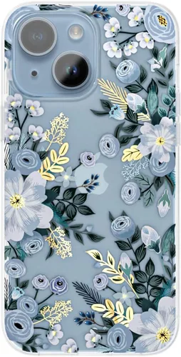 Miniatura 7 de SCORPIFY Funda para iPhone 13 con diseño floral de Nemophila azul, bonita funda transparente para teléfono con flores para mujeres y niñas