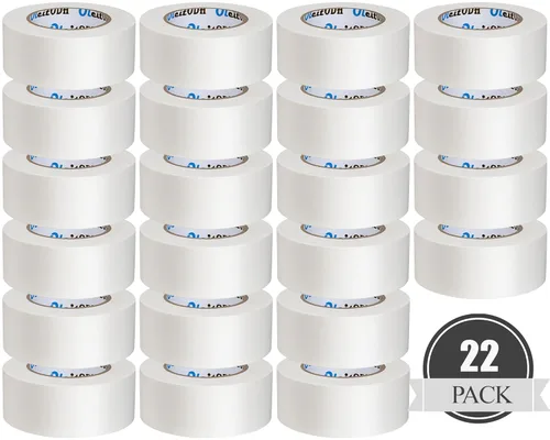 Miniatura 11 de Oleitodh Paquete de 22 rollos de cinta adhesiva negra a granel, 2 pulgadas resistente (total 660 yardas), cinta todo clima fuerte sin residuos, Negro