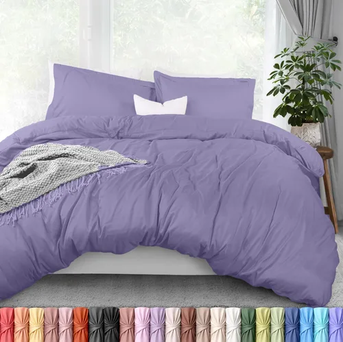 Miniatura 20 de Utopia Bedding Juego de funda de edredón tamaño individual - 2 piezas con cierre de cremallera - 1 funda de edredón 68X90 pulgadas y 1 funda de Beige