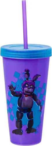 Miniatura 9 de Silver Buffalo Five Nights at Freddy's - Paquete de 4 vasos de plástico que cambian de color con Freddy Fazbear, Bonnie, Chica y Foxy, 24 onzas