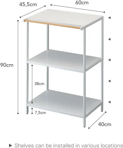 Miniatura 9 de YAMAZAKI Home Tower Estante de almacenamiento para electrodomésticos de cocina, estantería de metal, organizador de pie, estantes resistentes, 35