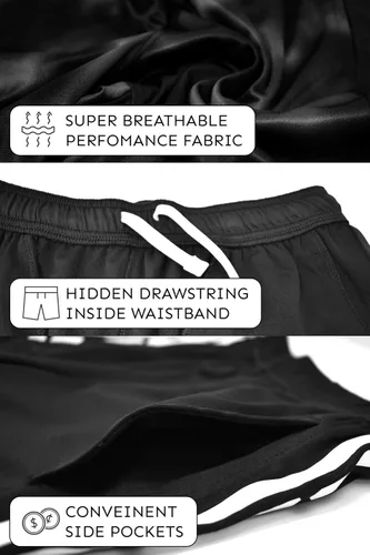 Miniatura 12 de Andrew Scott Pantalones cortos deportivos de baloncesto para niños con rendimiento activo y estilo de malla, varios paquetes