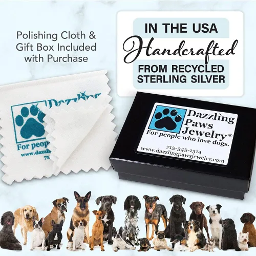 Miniatura 6 de Dazzling Paws Jewelry - Anillo de plata de ley y oro