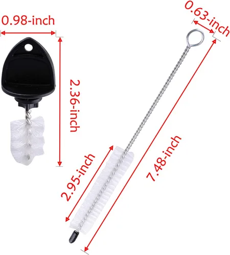 Miniatura 2 de Podoy Cepillo para grifo de cerveza, paquete de 15 cepillos de enchufe de grifo de cerveza y paquete de 3 cepillos de limpieza de grifo para kit