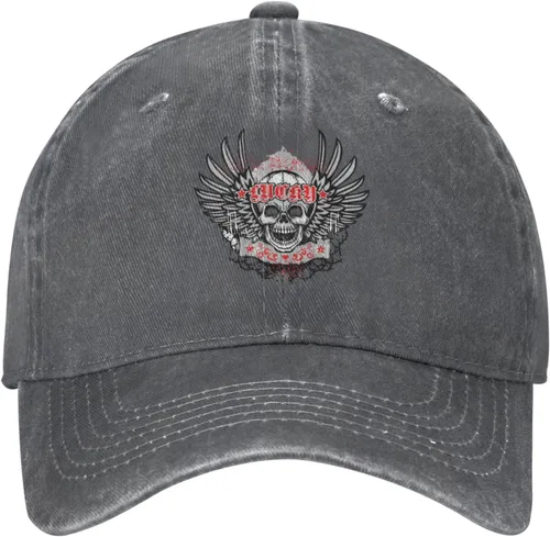Miniatura 2 de Cowboy Hat Trendy Hats for Man and Women Djustable Four Season Outdoor Baseball Cap of Hell Skull with Angel Deep Heather