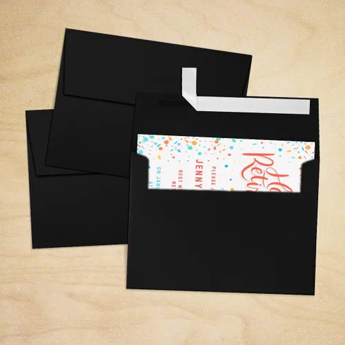 Miniatura 7 de A7 sobres de invitación (5 1/4 x 7 1/4) - colores de lujo, Negro (Midnight black)