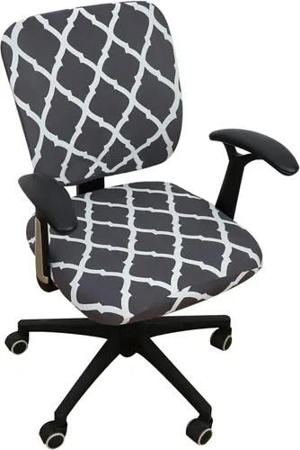 Miniatura 21 de Forcheer - Fundas elásticas para silla de oficina de Jacquard, resistentes al agua, 2 piezas para sillas de escritorio o de la computadora