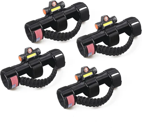 Miniatura 16 de sukemichi Manijas de agarre de la barra de rodillo para accesorios de Jeep Wrangler TJ JK JL Gladiator JT UTV ATV - Hebilla metálica de mejora