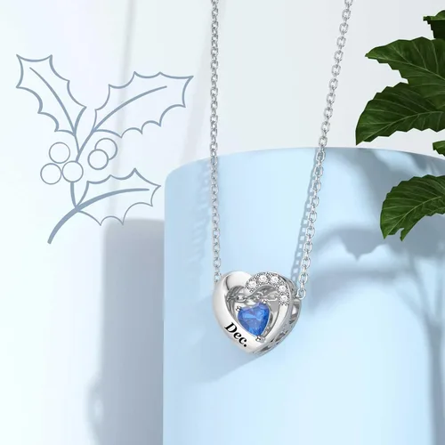 Miniatura 24 de SEVENWELL Dijes de piedra natal con flor grabada para el mes de nacimiento, pulsera de plata de ley 925, feliz cumpleaños para mujer