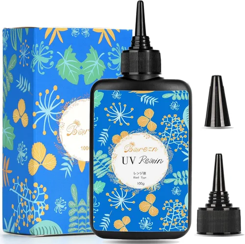 Bsrezn 100g de resina UV dura, resina premezclada transparente para la fabricación de joyas y manualidades (100g)