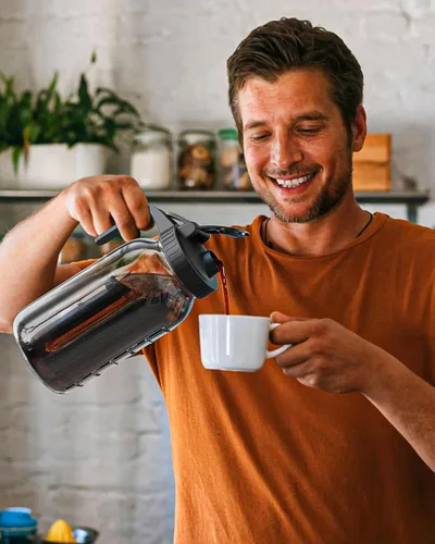 Miniatura 8 de Cafetera de Café Frío de 64oz, Cafetera para Café Helado con Filtro de Acero Inoxidable 304, Jarra Mason con Tapa y Caño (Negro)