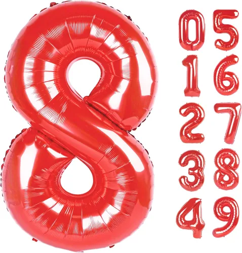 Miniatura 348 de Globo de cumpleaños número 4 dorado de 40 pulgadas, globos gigantes del número cuatro 14 24 34 40 44 2024, globos grandes de lámina de mylar para Oro
