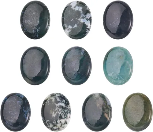 Miniatura 5 de Crafans Flat Back Gemstone Oval Cabochons Natural Stone Cabochons Healing Power Stone Chakra Crystal for Crafts DIY Jewelry Making Supplies