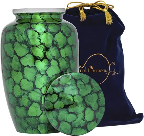 Miniatura 14 de Eternal Harmony Urna grande para cenizas, jarrón de cremación masculino y femenino para cenizas humanas, sello seguro y bolsa de terciopelo, jarrón