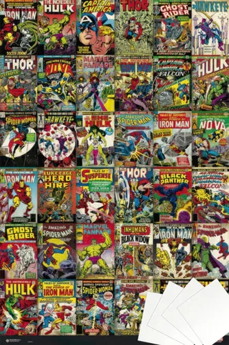 Miniatura 9 de POSTER STOP ONLINE Marvel Comics - Póster impreso (collage de 36 portadas clásicas de Marvel Comics) (tamaño: 24 x 36 pulgadas) (póster laminado)