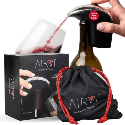 Miniatura 9 de Dispensador automático de vino, boquilla y decantador aireador eléctrico, manos libres, sin derrames, sin goteo, mejora el aroma y el sabor, regalos