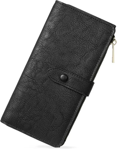 Miniatura 7 de BOSTANTEN - Cartera de piel auténtica para mujer con bolsillo con cremallera), BL3162011Kcoffee