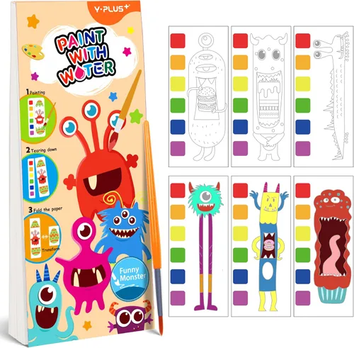 Miniatura 14 de YPLUS Libros de pintura con agua para niños pequeños, juguetes de arte y manualidades de pintura de acuarela, regalo para niños de 1 a 3, 2 a 4, 4 a