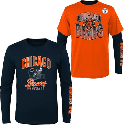 Miniatura 33 de NFL Conjunto de 3 Camisetas y Camisas de Manga Larga para Niños y Jóvenes 8-20, Colores del Equipo del Día del Juego