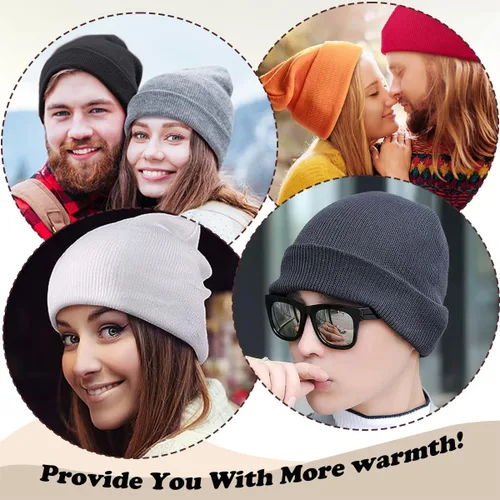 Miniatura 5 de Gorro de punto para hombres y mujeres, cálido y lindo gorro para invierno