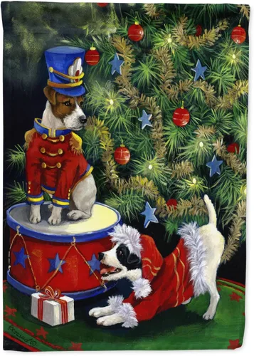 Miniatura 320 de Caroline's Treasures PPP3097CHF - Pijama de Navidad con diseño de bulldog francés para colgar en la pared, poliéster, tamaño de casa, multicolor