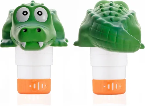 Miniatura 2 de XY-WQ Flotador de cloro, dispensador de cloro flotante para piscina (cocodrilo), se adapta a tabletas de 1 y 3 pulgadas para piscinas grandes