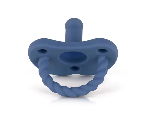 Miniatura 4 de Sweetie Chupetes de silicona para recién nacido, chupete para bebé, chupete de silicona suave, certificado sin BPA, juego de 2 unidades (azul marino)