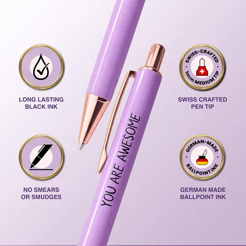 Miniatura 5 de MESMOS - Juego de 3 bolígrafos de lujo para mujer, juego de bolígrafos recargables con caja de regalo pastel, regalo de agradecimiento para mujeres