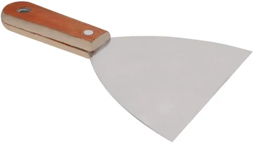 Miniatura 4 de Utoolmart Raspador de masilla de acero al carbono de 5 pulgadas con mango de madera para pegar pintura, pared, baldosas