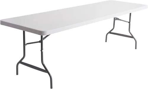 Miniatura 7 de Alera Mesa plegable rectangular de resina, borde cuadrado, 72 pulgadas de ancho x 30 pulgadas de profundidad x 29 horas, platino Platinado