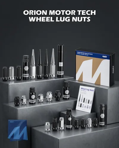 Miniatura 7 de Orion Motor Tech Tuercas de llanta cromadas de 14 x 1.5 pulgadas, 24 piezas, tuercas M14x1.5, accesorios de rueda compatibles con Chevy Ram Ford