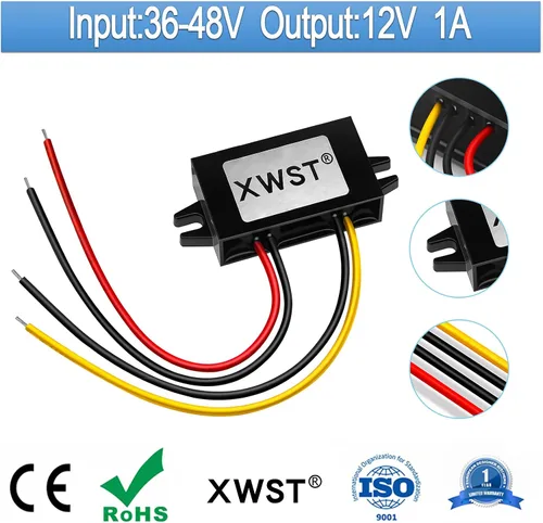 Miniatura 2 de Regulador convertidor CC/CC 36 V 48 V reductor reductor a 12 V 1 A 12 W reductor convertidor de energía impermeable módulo transformador