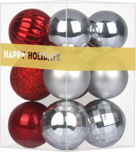 Miniatura 179 de Bolas de Navidad Grandes de 3.2" en Azul Bebé - Adornos para Árbol de Navidad, Bolas Colgantes Inastillables para Cumpleaños, Halloween, Boda