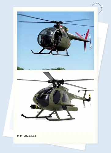 Miniatura 4 de 335MM MD500 C189 Helicóptero de control remoto Añadir flujo óptico Posicionamiento RC Aviones 2Baterías RC Heli Rotor único No Ailerons Mantener