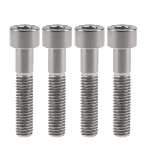Miniatura 48 de Tornillos de titanio Ti M8 x15 20 25 30 35 40 45 50 60 2.756 in 0.049 in de paso hexagonal Allen Tornillos de cabeza hueca paquete de 4