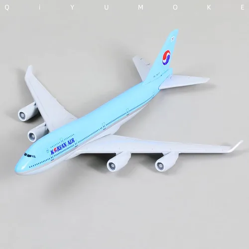 Miniatura 6 de 747 Kit de Modelo de Avión Coreano-1/400 Modelo de Aviones de Metal Fundido a Presión con Soporte (6 pulgadas) Avión Boeing 747 Regalos