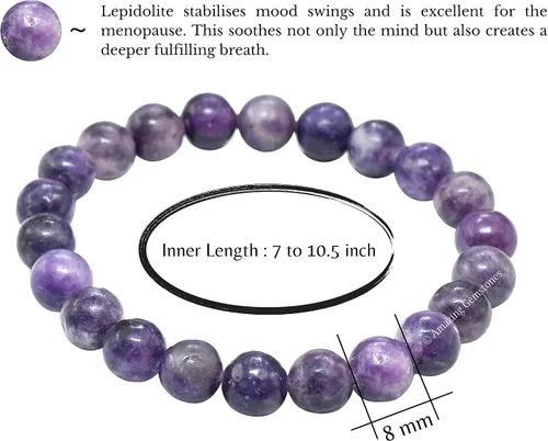 Miniatura 266 de Amazing Gemstone Crystal Bracelet for Women Men's Gifts - Protection Healing Crystal Bracelet - 8mm Gemstone Beaded Stretchable Bracelet Pulseras