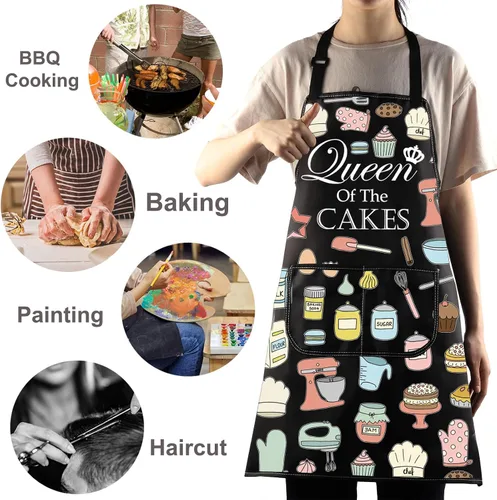 Miniatura 6 de WZMPA Delantal ajustable Queen Of The Cakes para los amantes de los pasteles