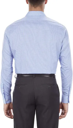 Miniatura 2 de Van Heusen Camisa de vestir a cuadros con cuello flexible de ajuste regular para hombre, exclusiva de Tienda