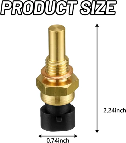 Miniatura 2 de 1 PC Sensor de temperatura del refrigerante del motor, Sensor de temperatura ECT Compatible con Chevy GMC Cadillac Buick, Reemplazo OEM#12608814