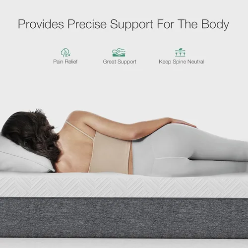 Miniatura 2 de Novilla Colchón tamaño King de espuma viscoelástica de gel de 12 pulgadas, para aliviar la presión y dormir por la noche fresca, colchón suave King