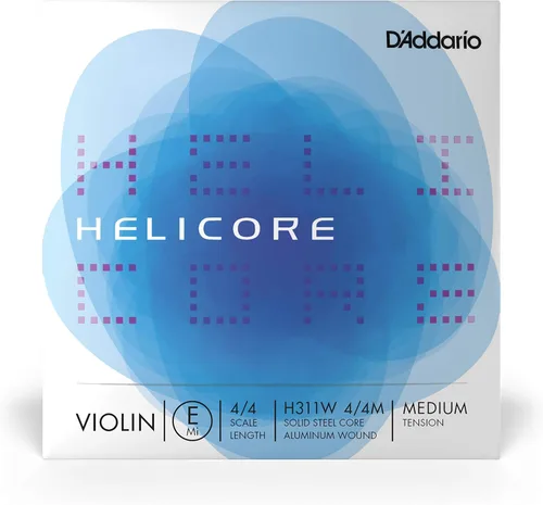 Miniatura 26 de D'Addario Helicore - Cuerda de violín de 4/4 de tamaño – Cuerda de titanio herida D – H313 4/4H – Cuerda en D solamente – Tensión pesada