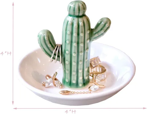 Miniatura 2 de PUDDING CABIN soporte con cactus para anillos regalo para el Día de la Madre adorno con cactus para cumpleaños para mujeres niñas amigas Día de San