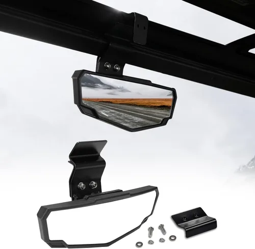 Miniatura 7 de A & UTV PRO Espejo retrovisor central para Can-Am Defender MAX Polaris Ranger 570 900 1000 accesorios de tripulación 2015-2024, espejo trasero